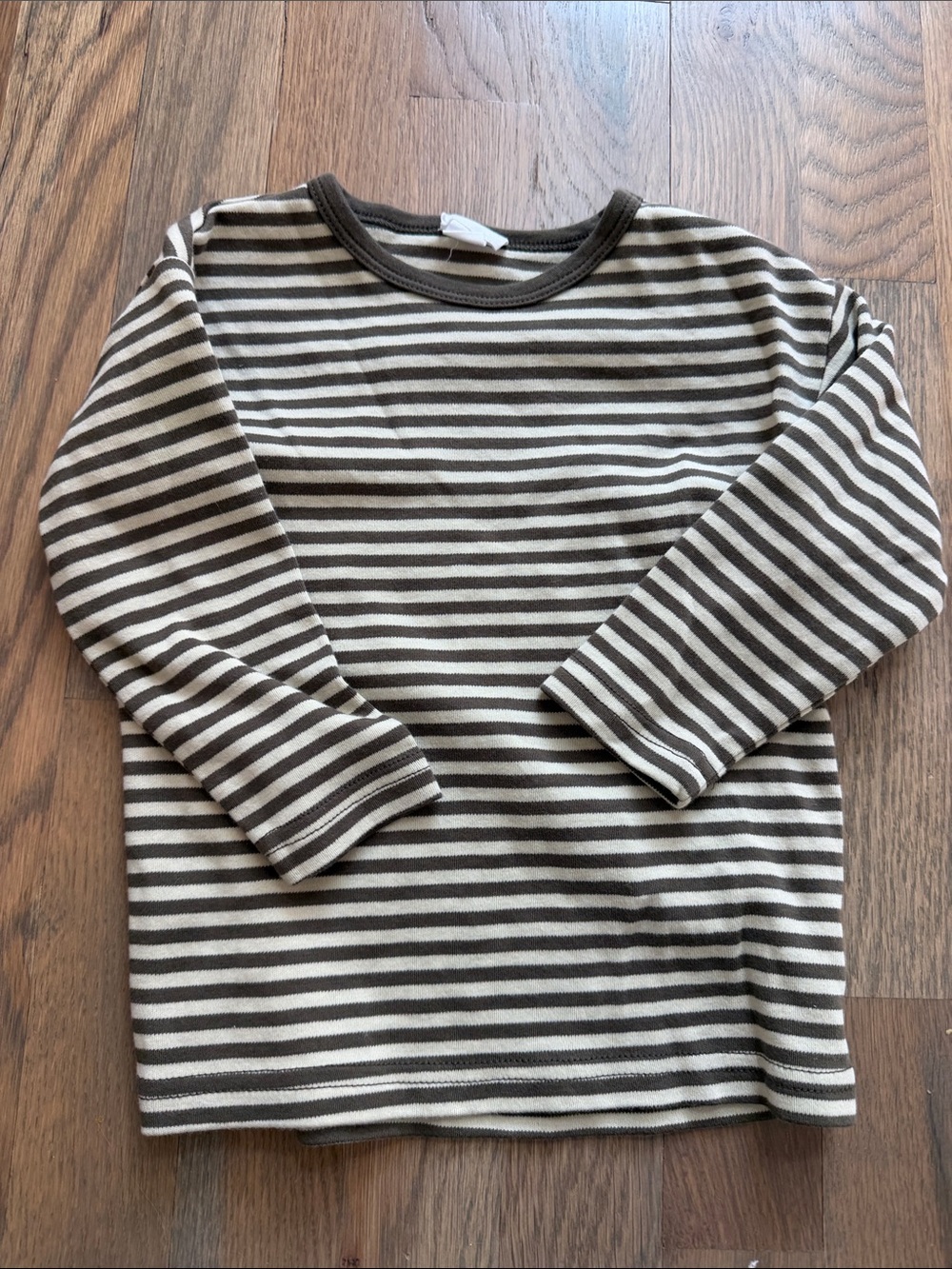 Jamie Kay Brown & Cream Striped Long-Sleeve Tee